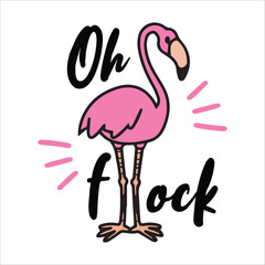 Stylish , fashionable  and awesome Flamingo art and illustrator