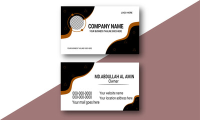 creative business card design clean concept white color elegant and beautiful easily usable.