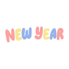svg party newyear doodle element set
