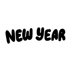 svg party newyear doodle element set