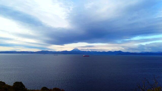 Seascape overlooking Avacha Bay.Kamchatka, Russia