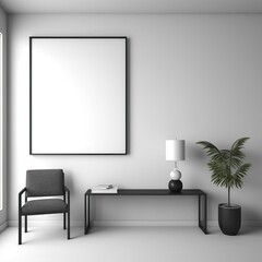 minimalist blank office wall