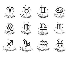 zodiac signs set