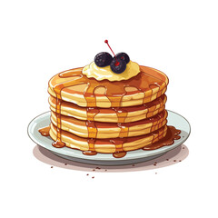 stack of pancakes with syrup