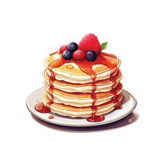 stack of pancakes with syrup