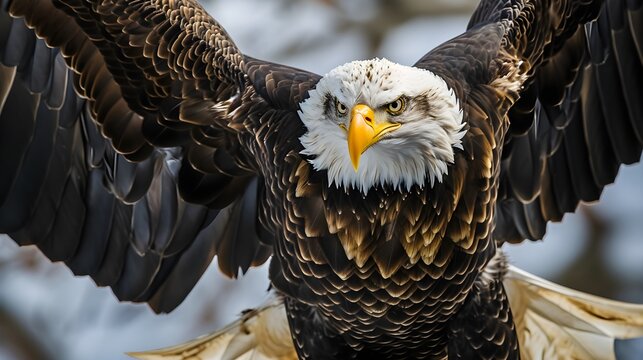Majestic Bald Eagle in Flight