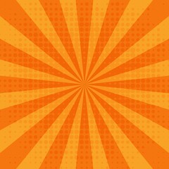 Abstract Comic Orange Background.