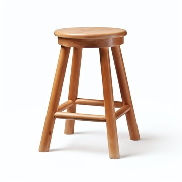 a wooden stool with a seat