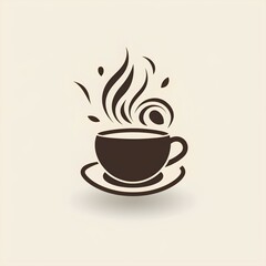 Obraz premium Coffee logo and icon for a coffee shop