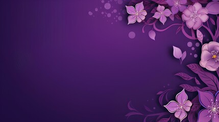 purple floral wallpaper or background for graphic resources - obrazy, fototapety, plakaty