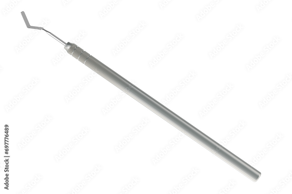 Poster dental composite spatula, tool. 3d rendering isolated on transparent background