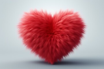 Fluffy heart. Background with selective focus and copy space