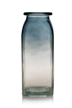 glass vase graceful, isolated on white background, close