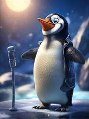 Stand-Up Penguin Character