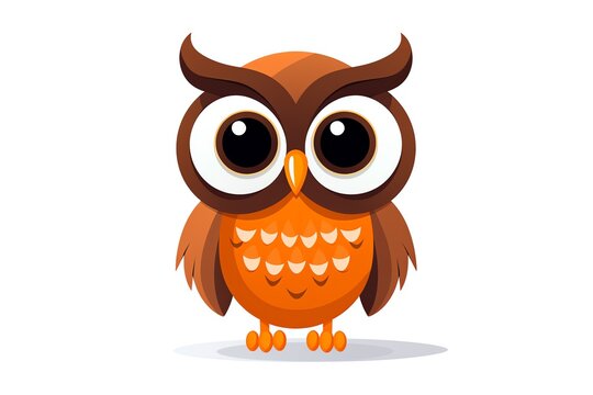 an orange owl with big eyes