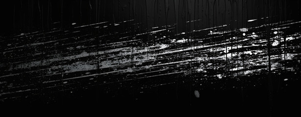 black background wallpaper with white and gray paint splatters and drips, creating a messy, grunge...