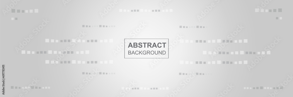 Poster abstract digital technology futuristic concept square template white grey silver gradient background
