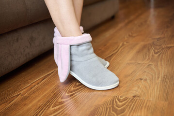 Cute women's slippers with bunny ears