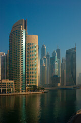 Obraz premium High rise buildings and streets in Dubai, UAE