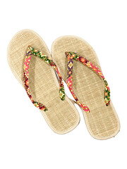 flip flops isolated on white