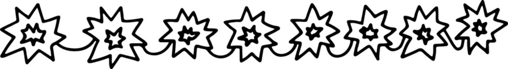 doodle sketch english London  United Kingdom element stars divider