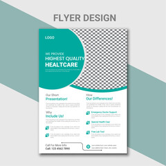  medical flayer design template vector illustration.