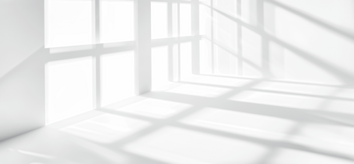 Realistic and minimalist blurred natural light windows on transparent, shadow overlay on wall paper texture, abstract background, summer, spring, autumn for product presentation podium and mockup, png