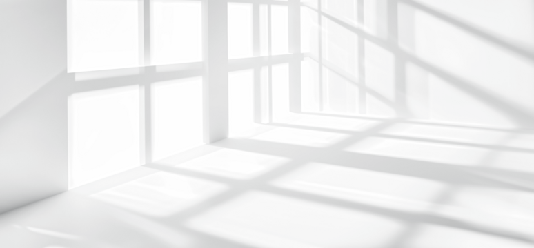 Realistic and minimalist blurred natural light windows on transparent, shadow overlay on wall paper texture, abstract background, summer, spring, autumn for product presentation podium and mockup, png