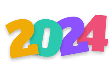 Happy New Year 2024 design gift icon. Premium design for poster, banner, greeting, and New Year 2024 celebration. Design to celebrate New Year