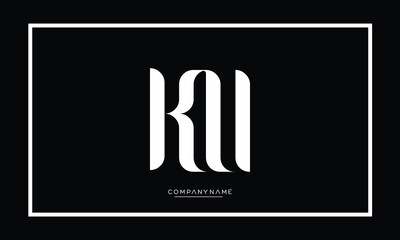 KU or UK Letters Logo Monogram