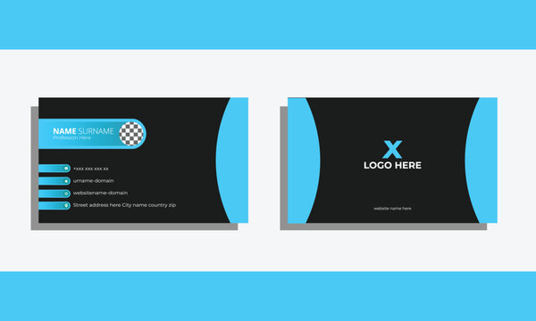  Corporate card template design in vactor file of blue color .