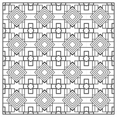 Outline futuristic ornament for coloring or use in various design projects. Version No. 2. Vector illustration