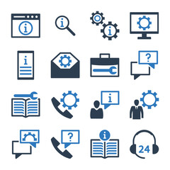 1call center icon set - support icon set