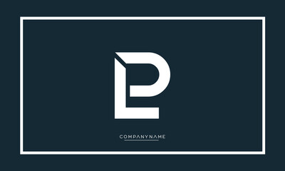 LP or PL Alphabet Letters Logo Monogram

