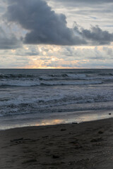 Atardecer en playa Las Lajas en Panama 