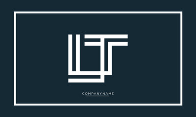 LT or TL Alphabets Logo Monogram