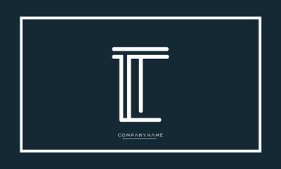 LT or TL Alphabets Logo Monogram