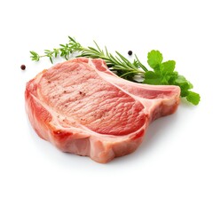 a piece of meat with herbs