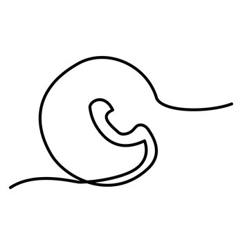 recommend clip art: telephone call continuous line art