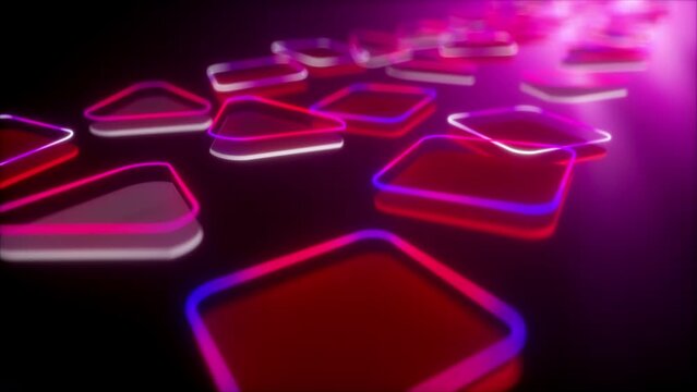 Neon Geometric Shapes