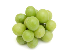 Green grape bunch isolated on white background