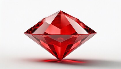 Big dimond red color, white background