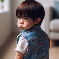 Annoyed Asian boy