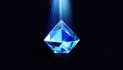 Beautiful blue Dimond dispersion the light. dimond dispersion glass objects 