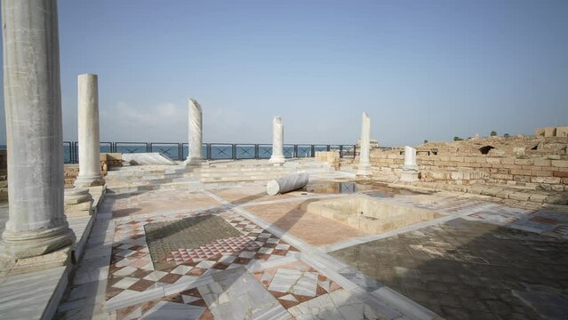 Caesarea Maritima stone pillars, Israel
Steadicam along Caesarea Maritima, Israel, 2023, December,20 
