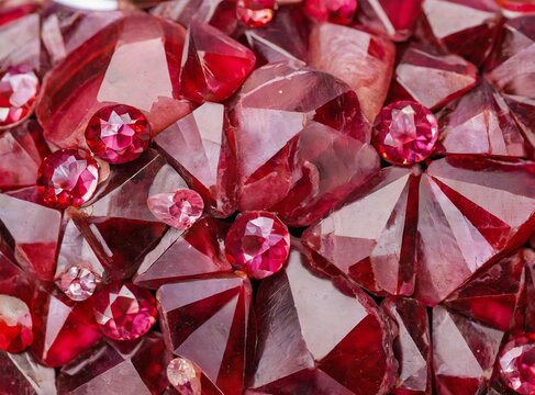 Glittering ruby jewel background