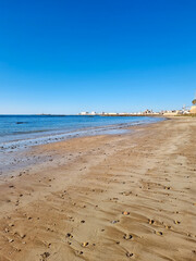 footprints on the beach