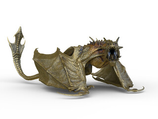 ドラゴン　3DCG レンダリング