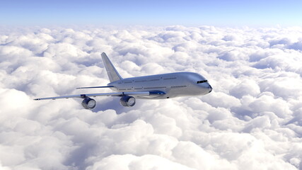 Obraz premium 飛行機 3DCG レンダリング