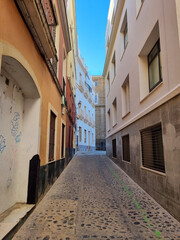 narrow street in the town